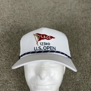 123rd U.S. Open LACC Hat Cap Snap Back Mens One Size White Golf Short Par 4